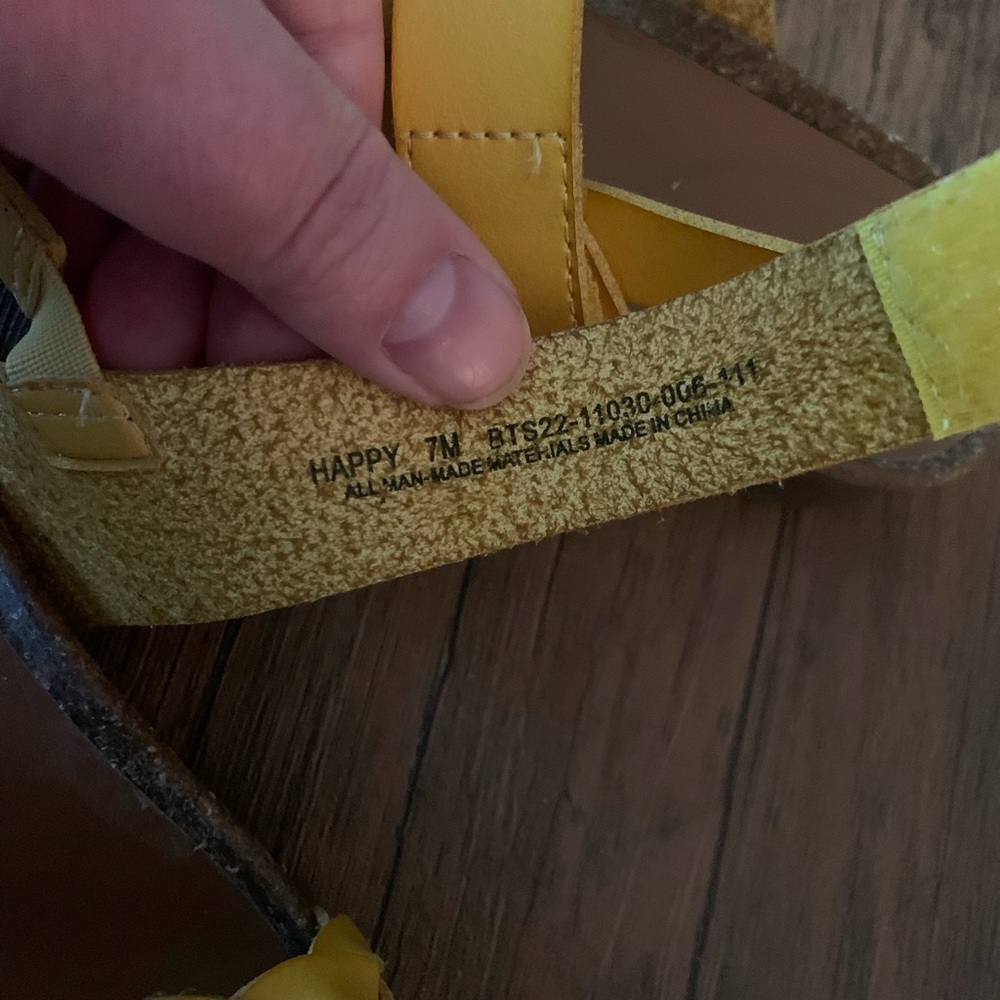 Women's Bartraps Sandals Size 7 Mellow Yellow Happy W/ Box - Picture 7 of 8